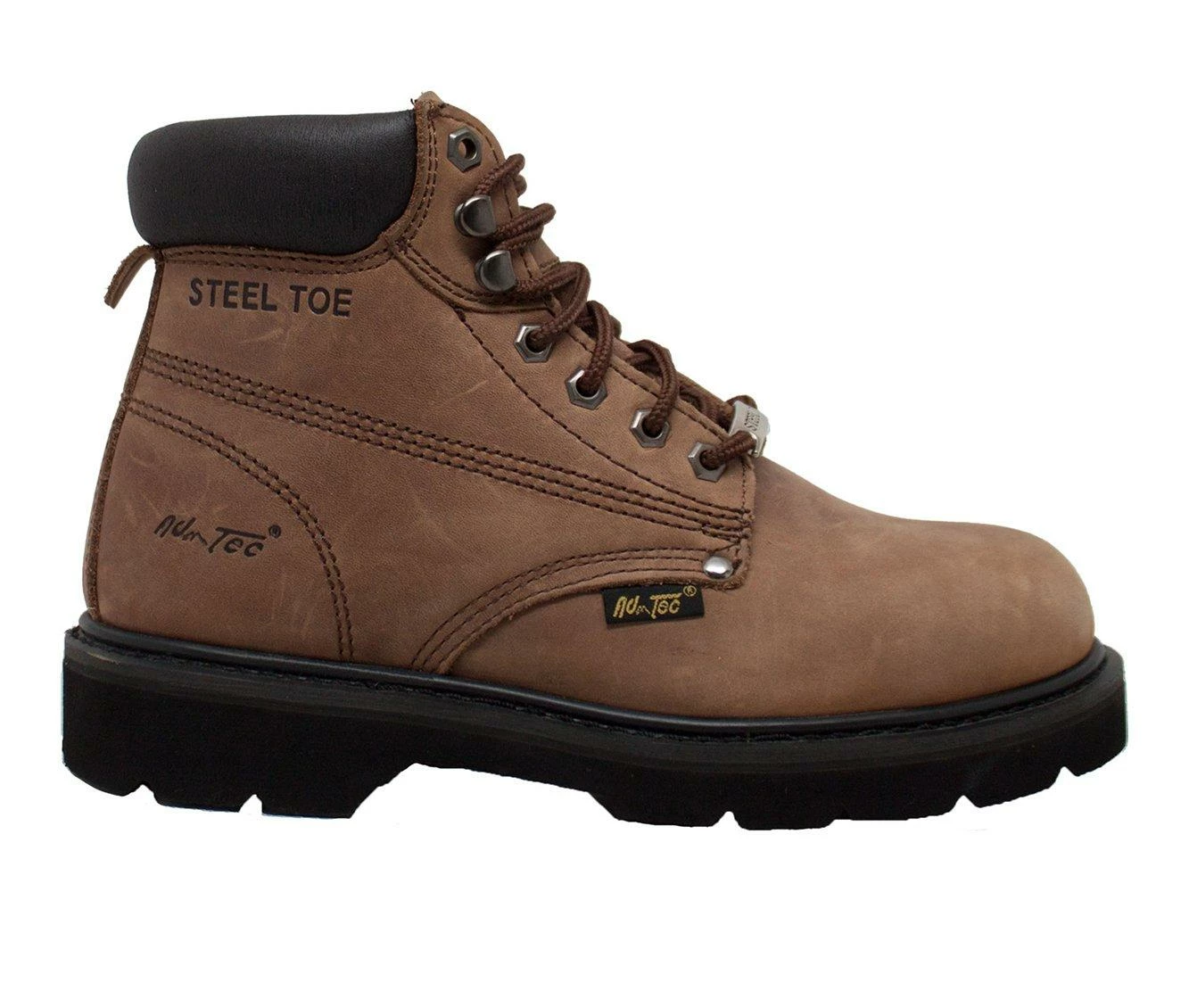 Men's AdTec 6" Full Grain Leather Steel Toe Work Boots 2 Men's AdTec 6" Full Grain Leather Steel Toe Work Boots - Image 2