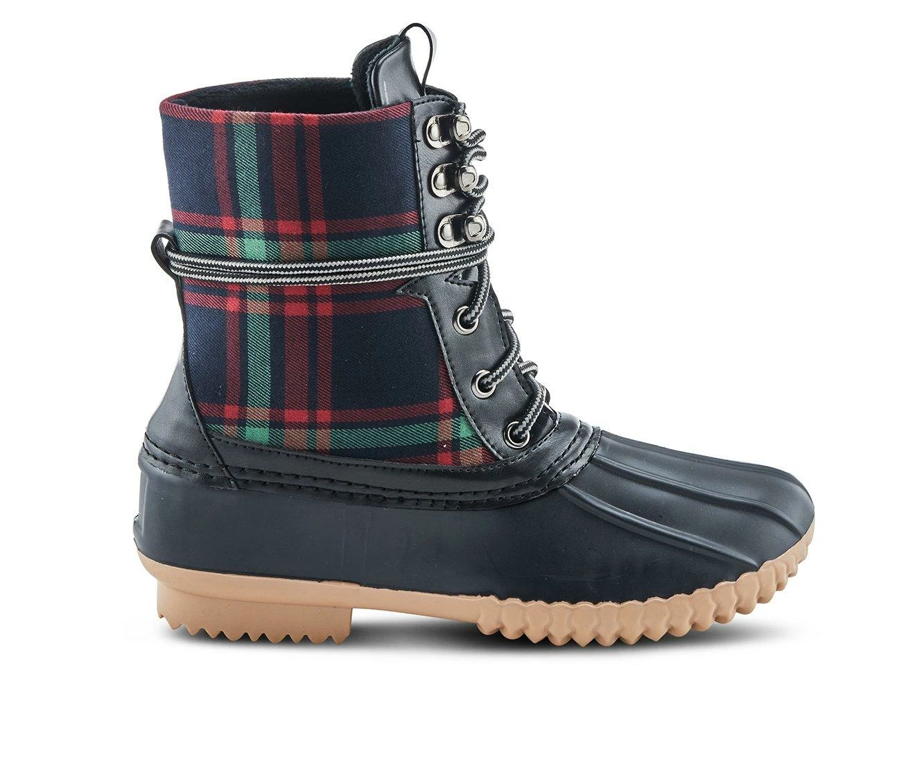 Women's SPRING STEP Duckie - Plaid Rain Boots 1 Women's SPRING STEP Duckie - Plaid Rain Boots