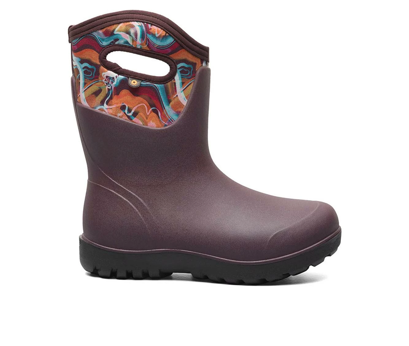 Women's Bogs Footwear Neo Classic Mid Glossy Abstract Rain Boots 1 Women's Bogs Footwear Neo Classic Mid Glossy Abstract Rain Boots