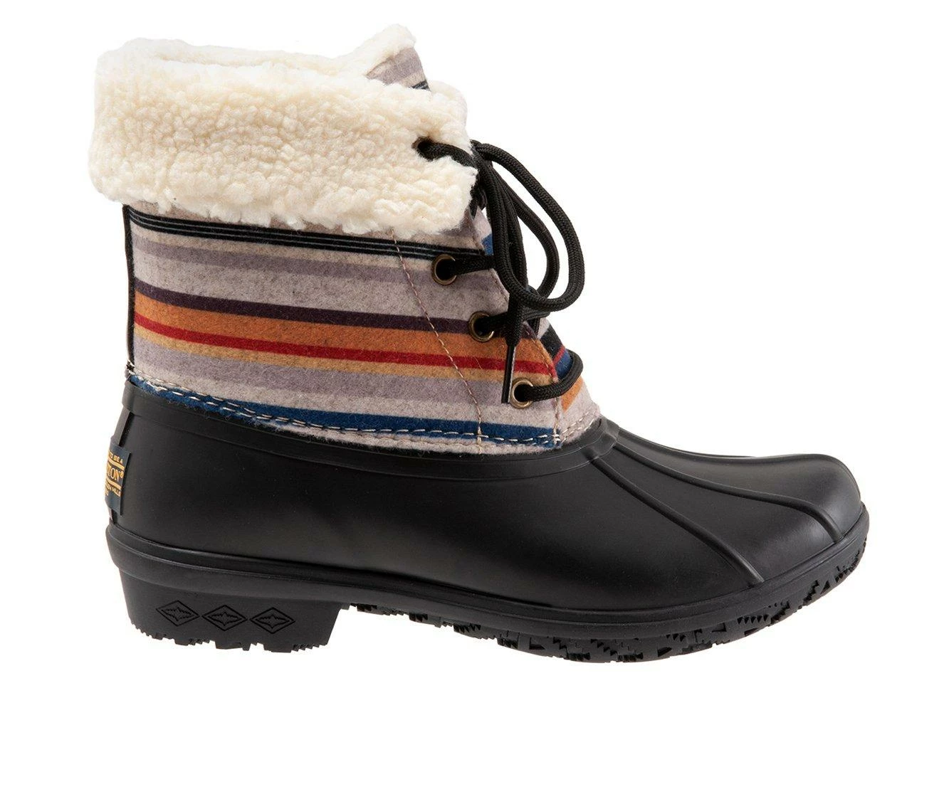Women's Pendleton Bridger Stripe Duck Mid Rain Boots 2 Women's Pendleton Bridger Stripe Duck Mid Rain Boots - Image 2