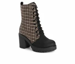 Women's MUK LUKS Riser Jazz Heeled Boot Lace Up Heeled Boots -Discovery Expedition Shop 2 2