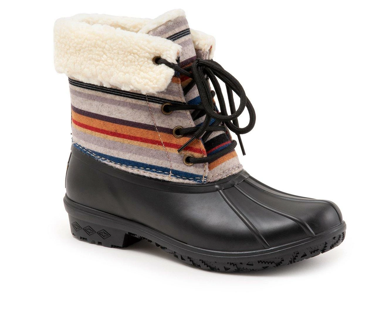 Women's Pendleton Bridger Stripe Duck Mid Rain Boots 3 Women's Pendleton Bridger Stripe Duck Mid Rain Boots - Image 3