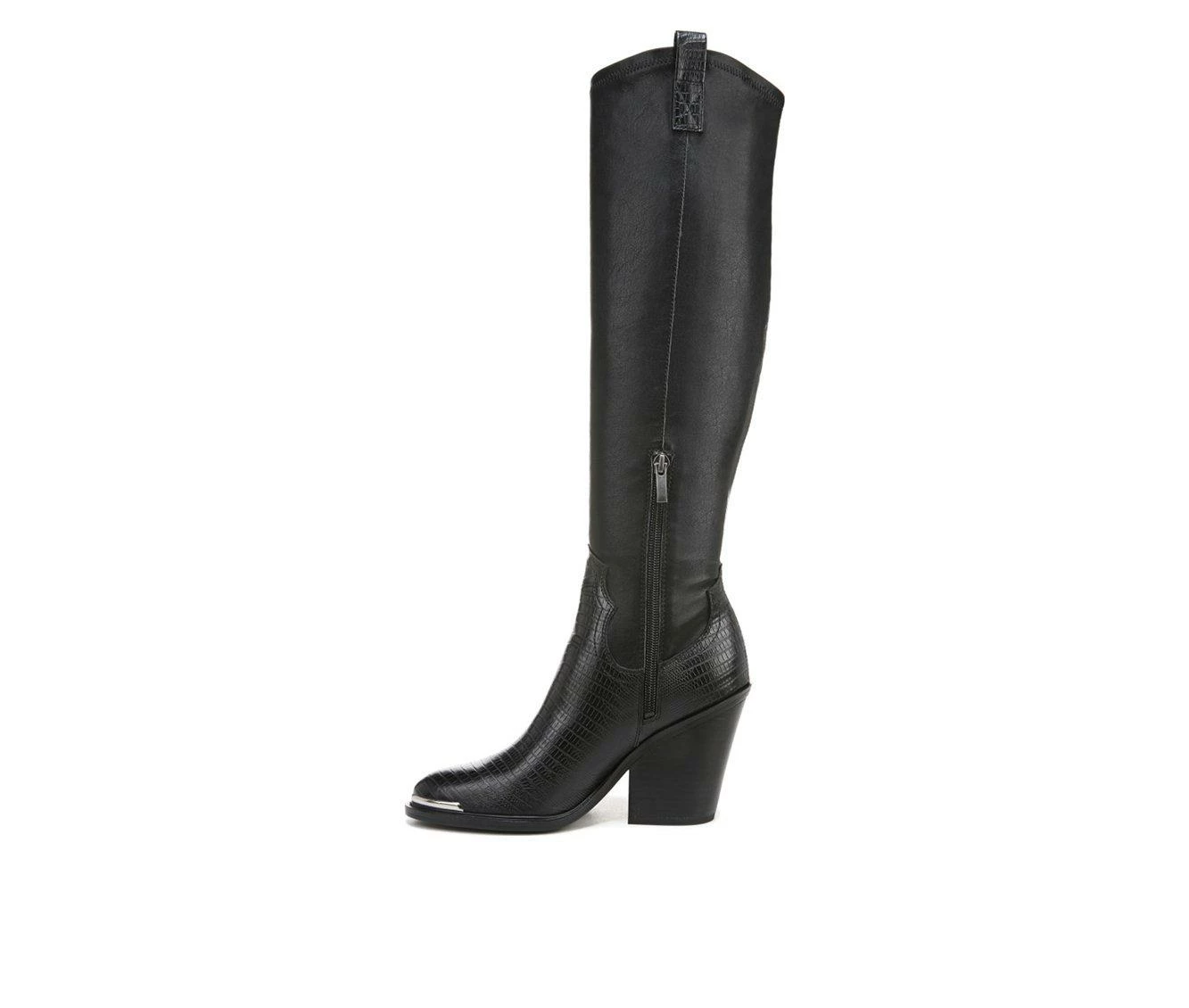 Women's Franco Sarto Glenice 2 Wide Calf Knee High Heeled Western Boots 4 Women's Franco Sarto Glenice 2 Wide Calf Knee High Heeled Western Boots - Image 4
