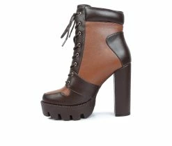Women's London Rag Moos Lace Up Platform Heel Boots 9 Women's London Rag Moos Lace Up Platform Heel Boots -Discovery Expedition Shop 3 93