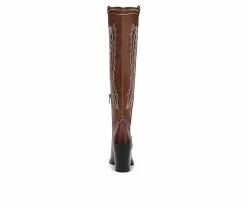 Women's Franco Sarto Glenice Knee High Heeled Western Boots 11 Women's Franco Sarto Glenice Knee High Heeled Western Boots -Discovery Expedition Shop 5 547