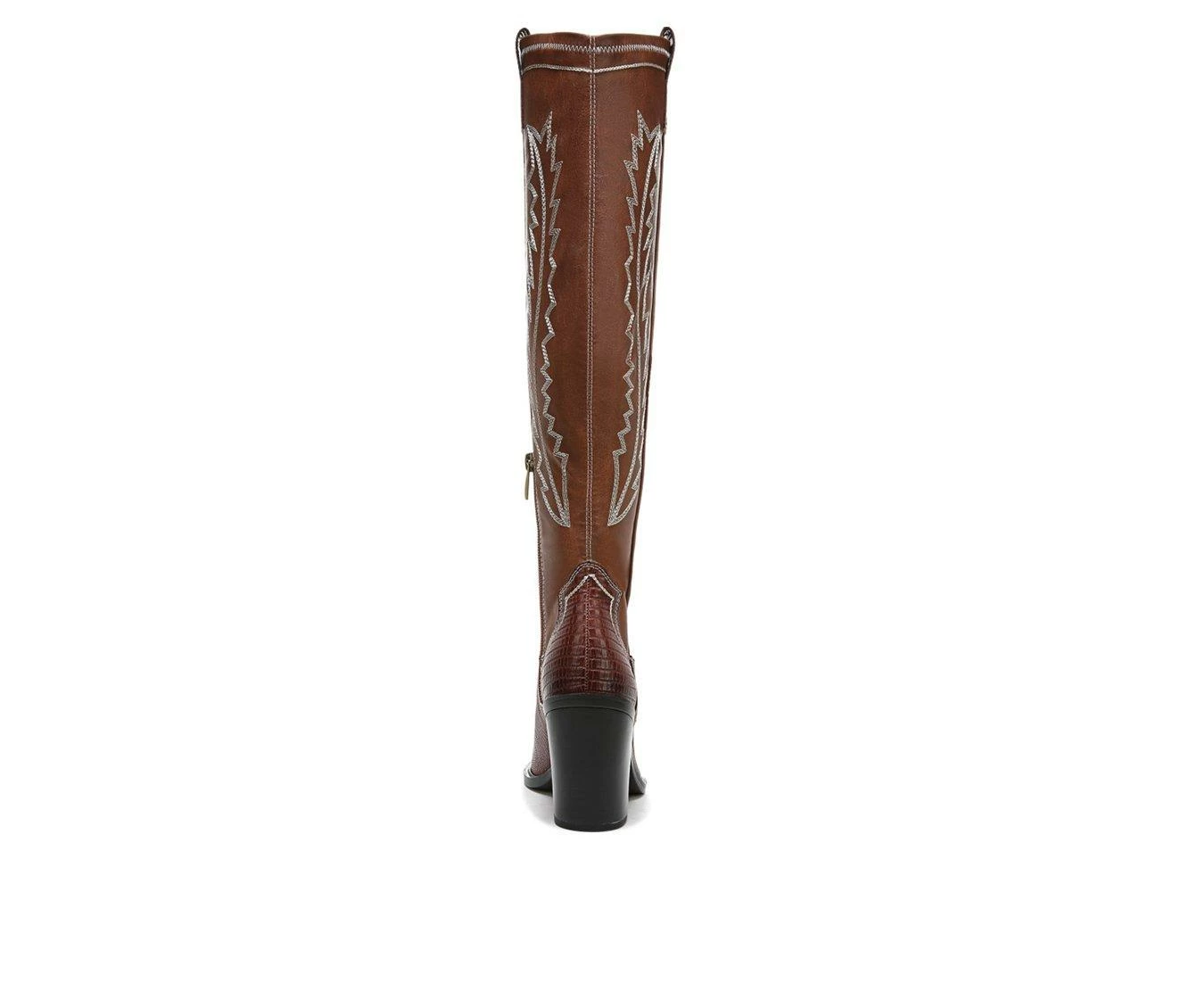 Women's Franco Sarto Glenice Knee High Heeled Western Boots 6 Women's Franco Sarto Glenice Knee High Heeled Western Boots - Image 6